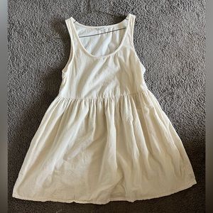 American Eagle Cream Corduroy Babydoll Dress